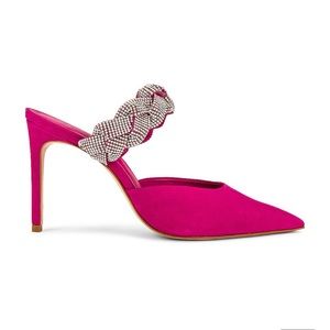 Hot pink heel with crystal strap